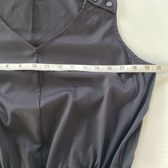 Zuda Z Eco Cropped Wide Leg Sleeveless Jumpsuit Cinched Waist Pockets UPF 50 - Picture 11 of 16